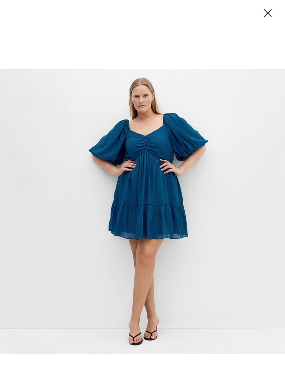 City Chic Plus Size Women's Puff-Sleeve Midi Dress, 18
